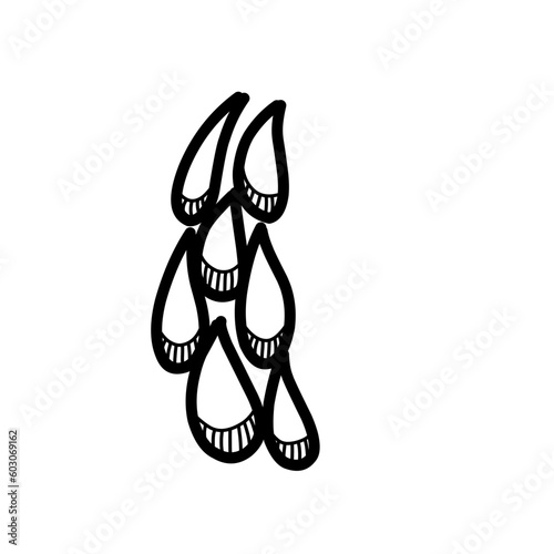 water drop icon Doodle sketch