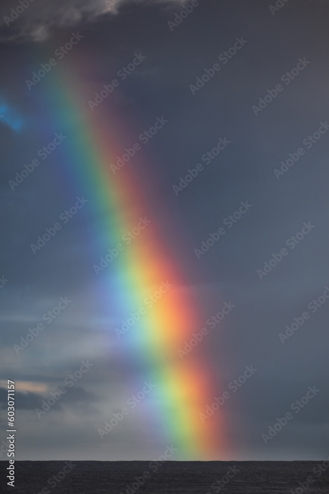 Bright Rainbow over the ocean Bright Rainbow over the ocean