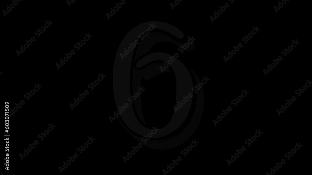 Movie countdown numbers animation on black screen. The start of the old film Movie countdown numbers animation on black screen. The start of the old film