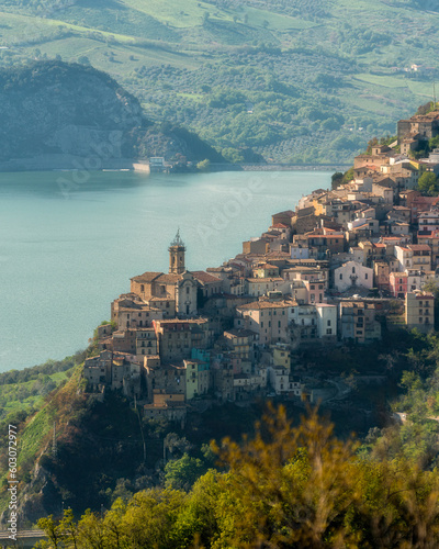 Panoramic view of Colledimezzo, beautiful village in Chieti Province, Abruzzo, central Italy.