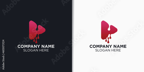 bloody movie logo design vector, health logo inspiration
