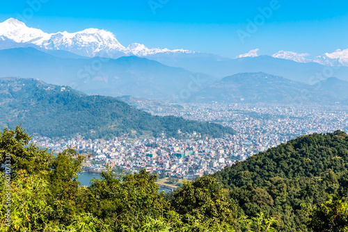 himalaya range at pokhara nepal