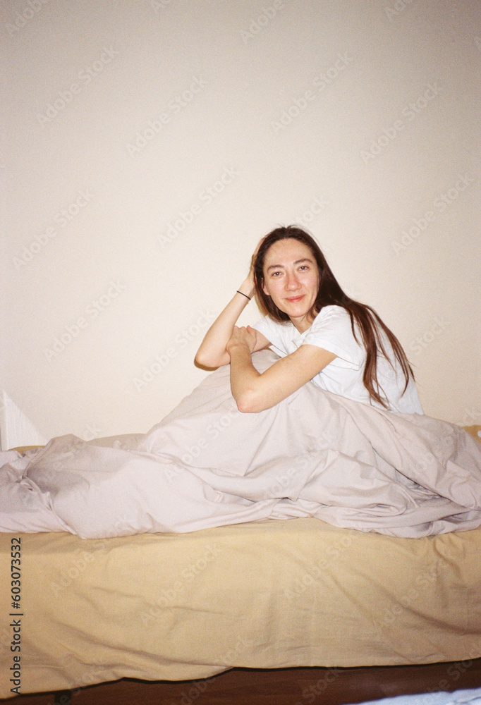 Morning portrait of a woman