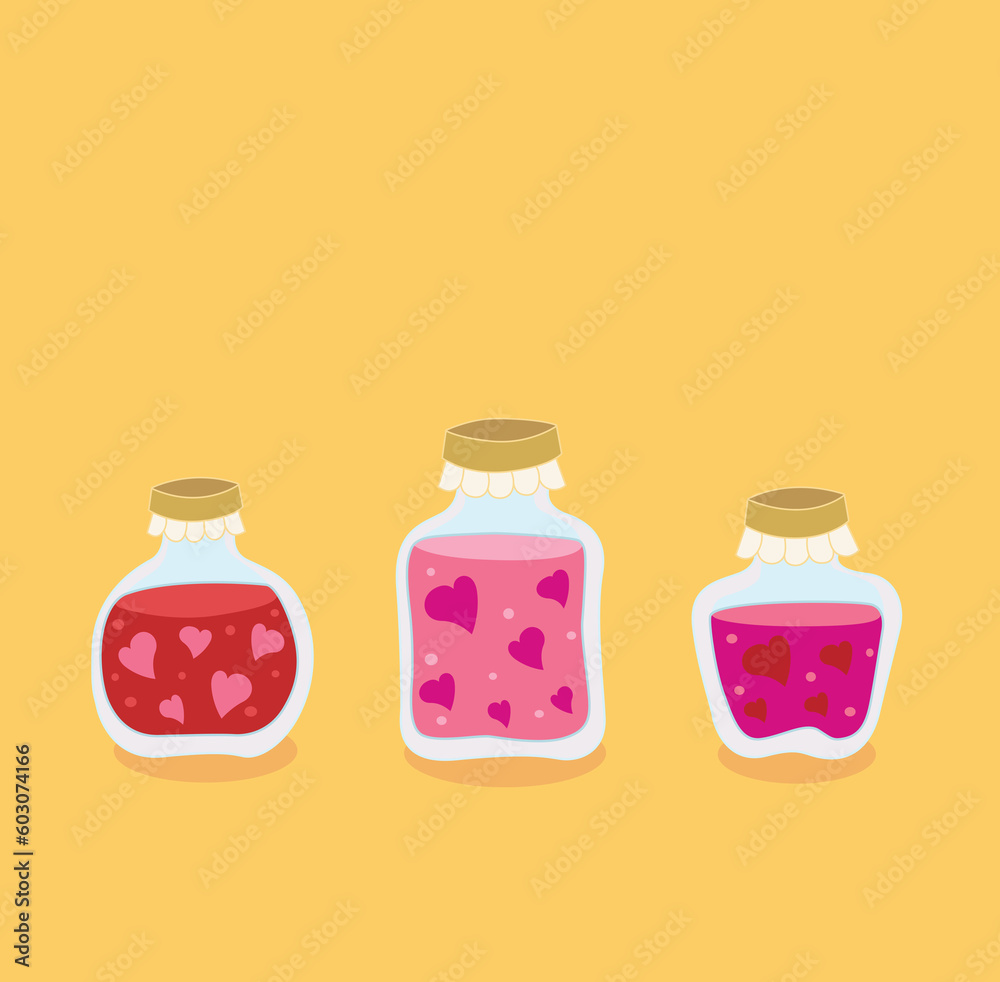 Canned valentines heart jam filled in jars. Excelent love food for valentines day. Canned valentines heart jam filled in jars. Excelent love food for valentines day.