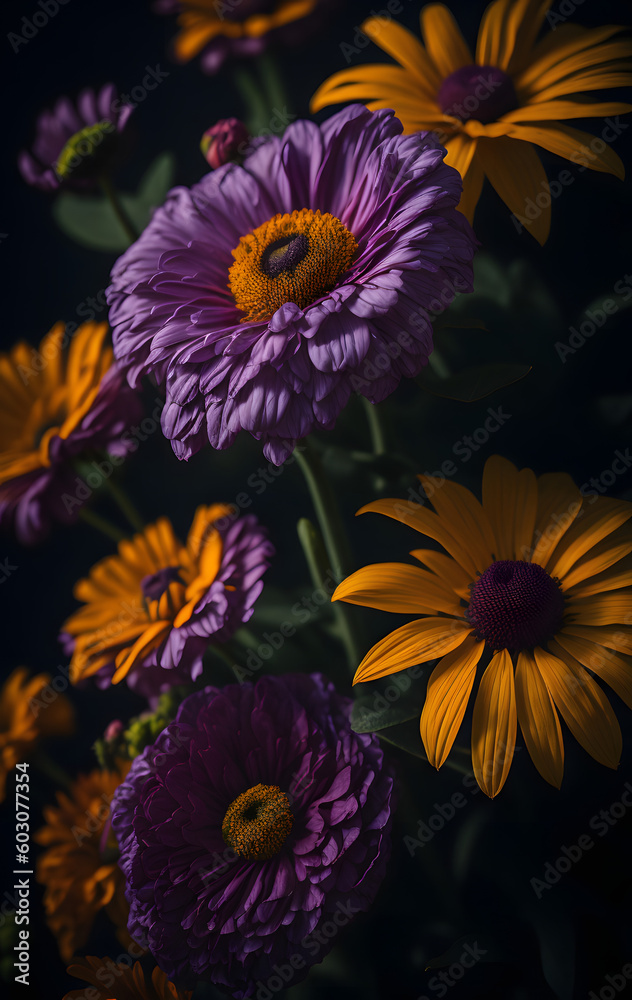 yellow and purple flowers yellow and purple flowers