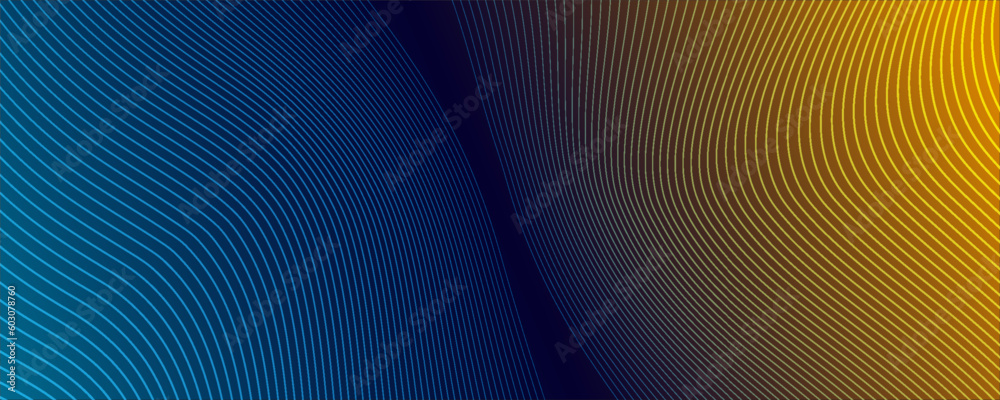 Abstract purple and yellow wave line pattern on dark blue background with copy space Abstract purple and yellow wave line pattern on dark blue background with copy space