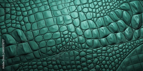 Alligator leather texture in mint color. Textured backgrouds and backdrops. Ai Generative illustration © ArtmediaworX