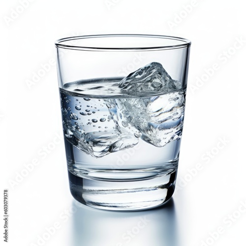 glass of water with ice