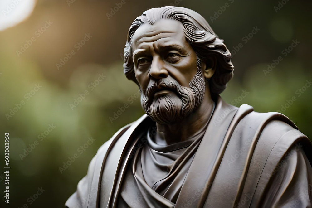 Illustration of a Bronze Sculpture of a Serious, Experienced and Wise Man
Illustration of a Bronze Sculpture of a Serious, Experienced and Wise Man