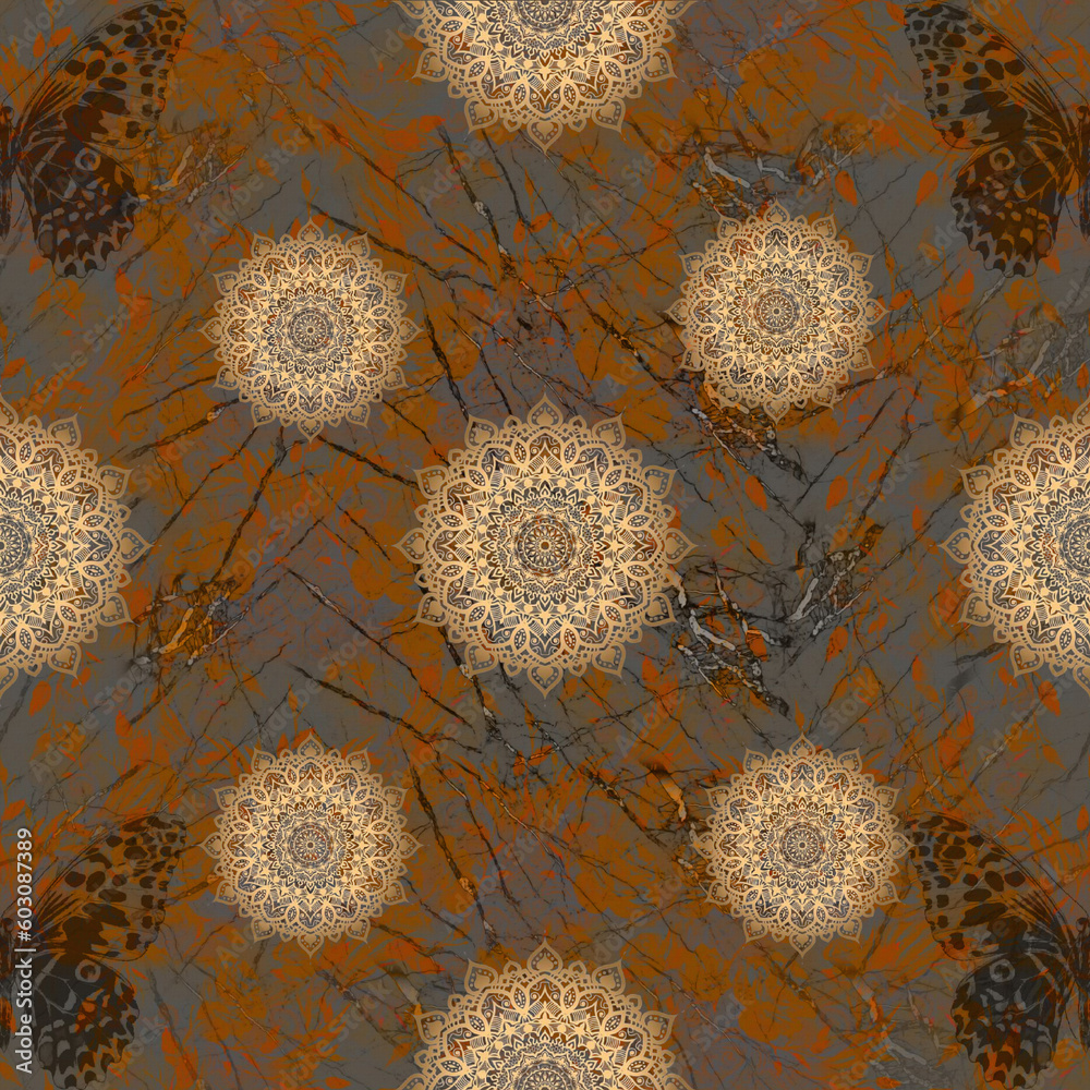 Seamless traditional Indian motif pattern Seamless traditional Indian motif pattern