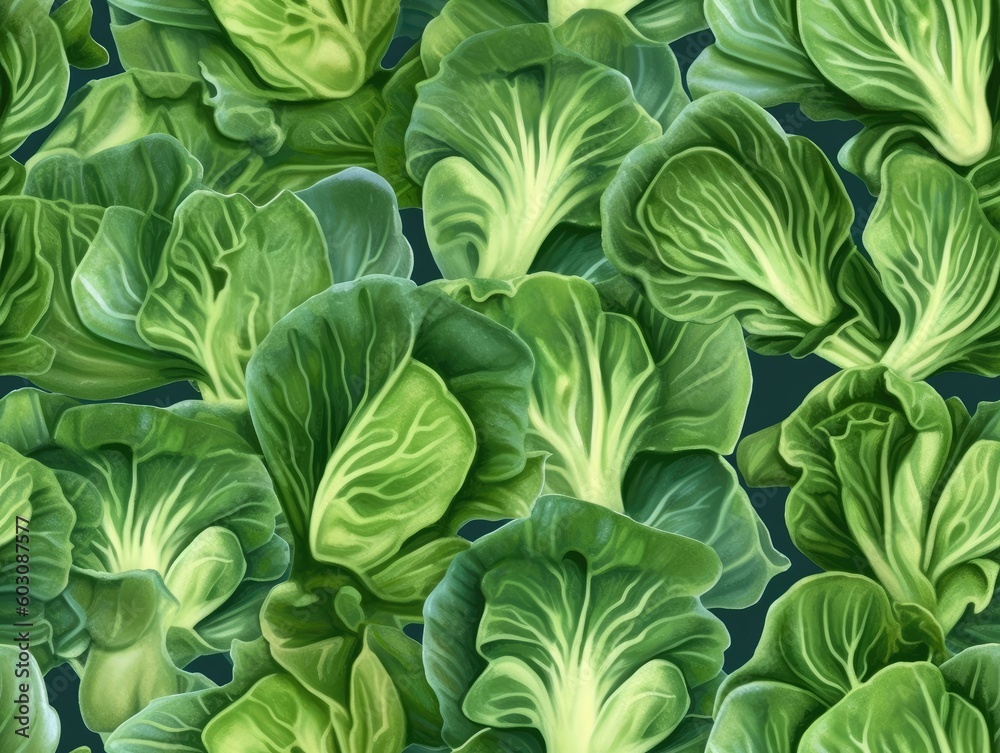 Bok Choy background as seamless tile (generative AI) Bok Choy background as seamless tile (generative AI)