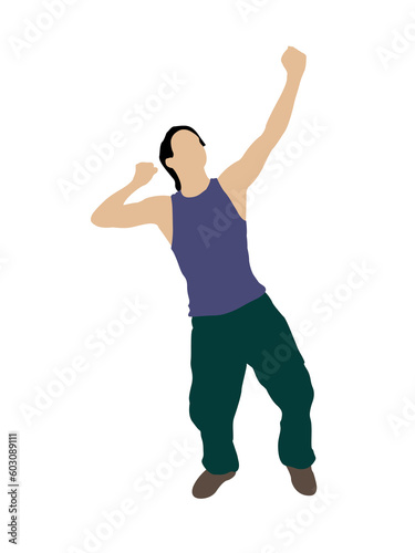 dancing man on isolated background © Designpics