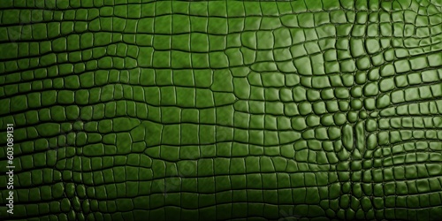 Alligator leather texture in green color. Textured backgrouds and backdrops. Ai Generative illustration