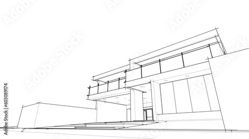 sketch of building