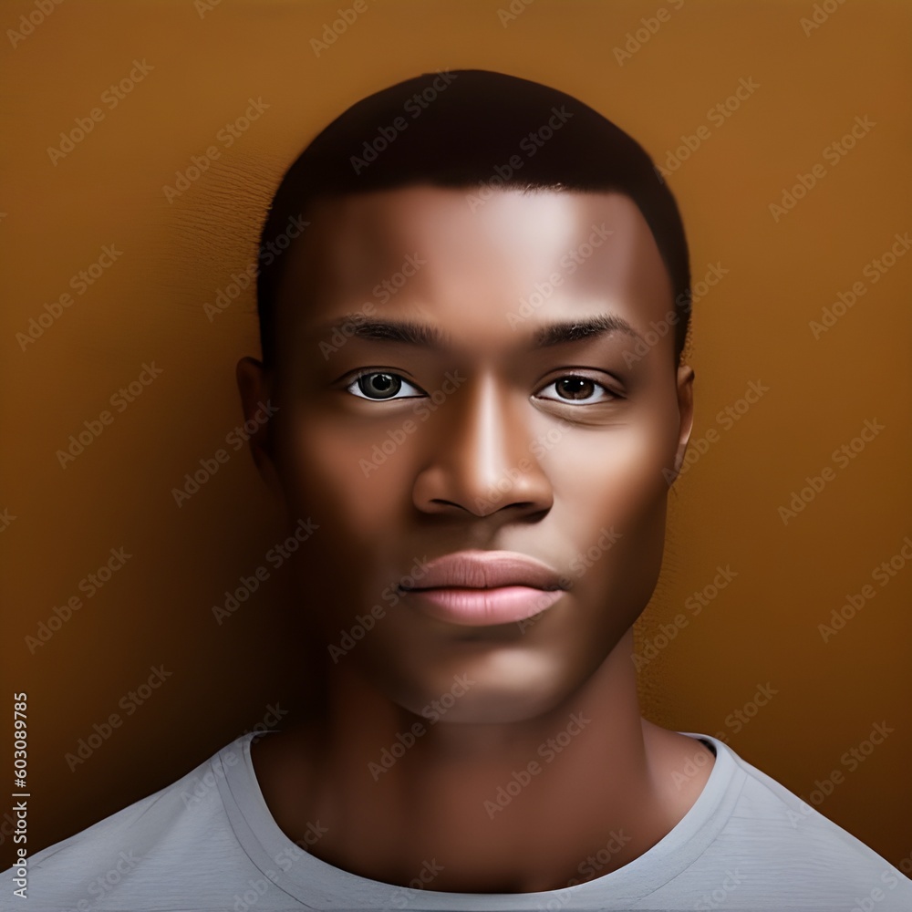 Portrait of an African boy, Generative AI Portrait of an African boy, Generative AI