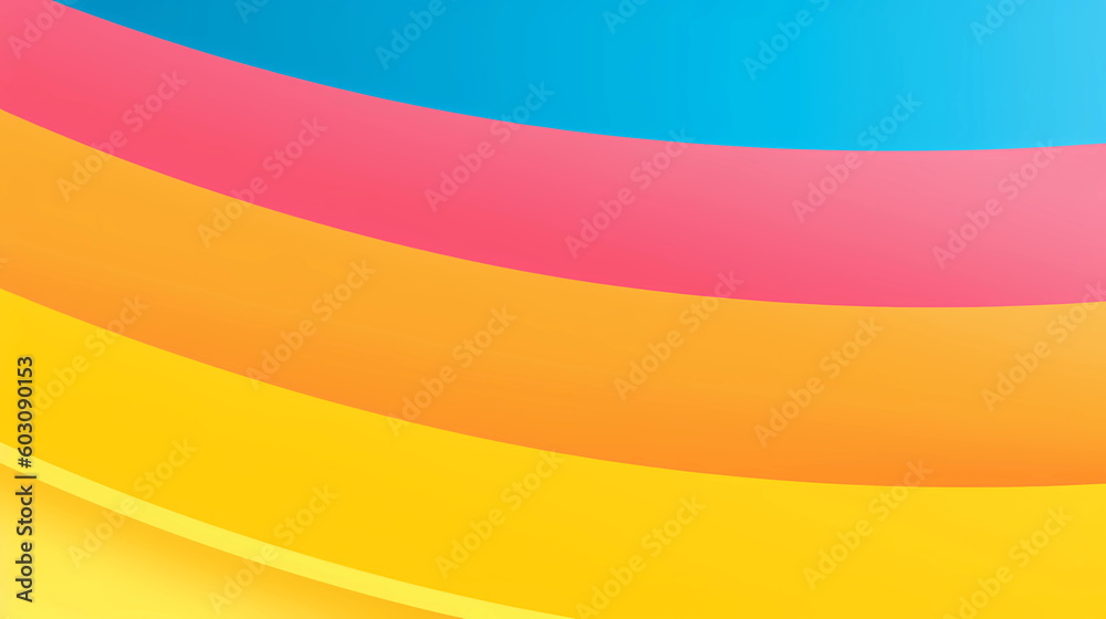 colorful rainbow red blue yellow pink abstrakt geometric line template generated ai