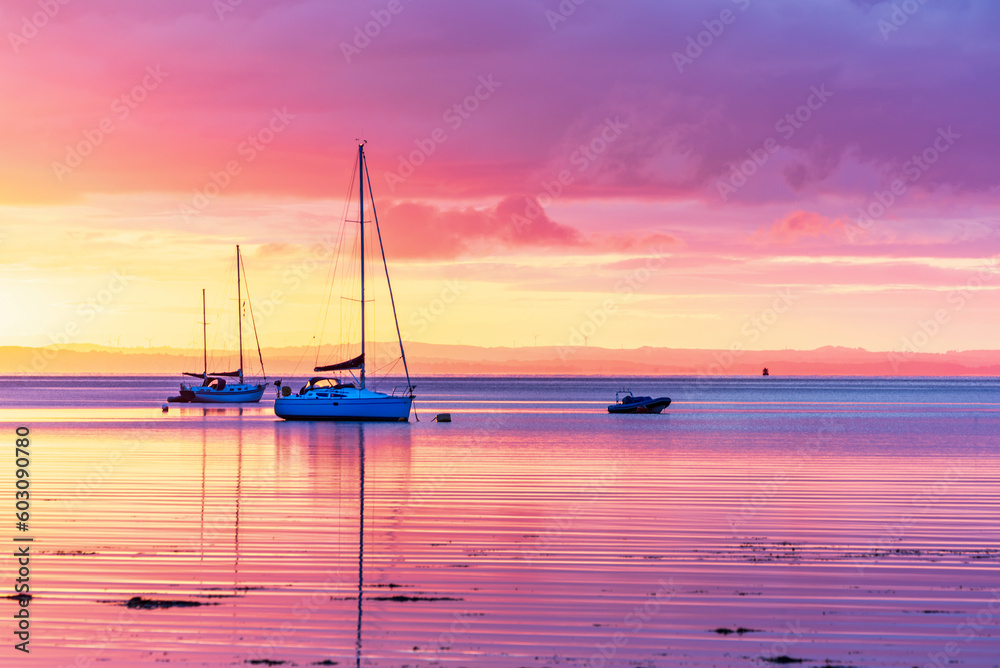 A stunning sunrise at the sheltered bay of Lamlash on the Isle of Arran, Scotland