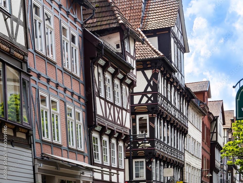 Old historic buildings in the old town of Hann.Münden