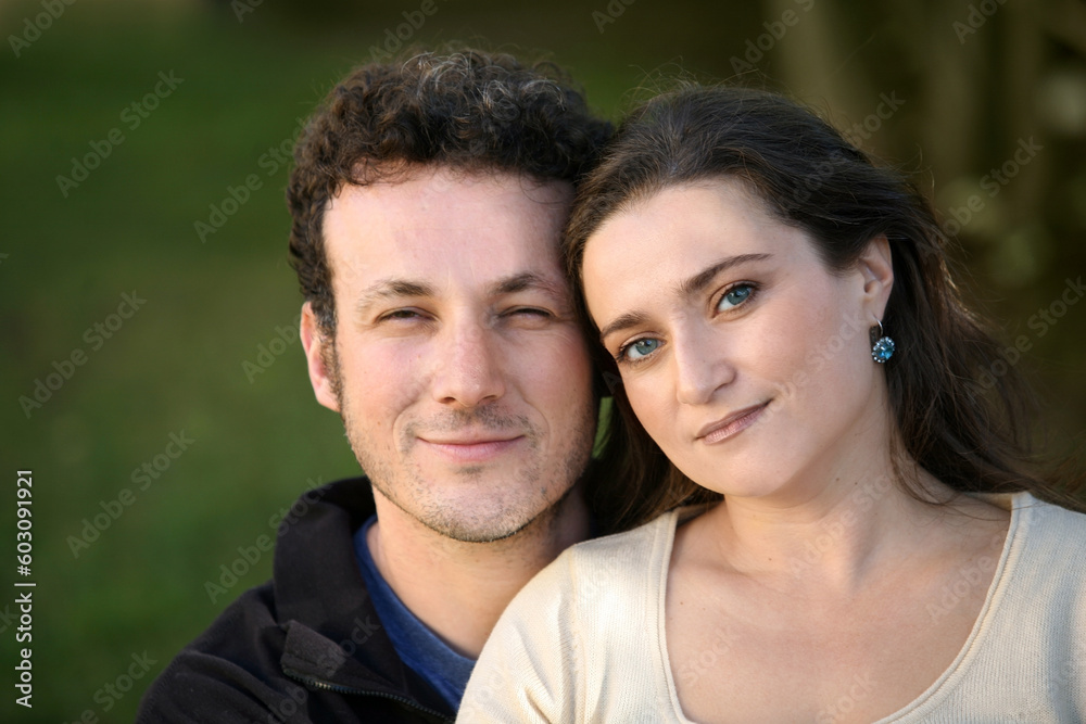 A sweet couple enjoying life outdoors A sweet couple enjoying life outdoors