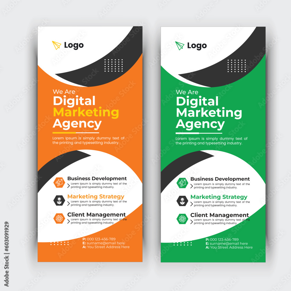 Modern roll up banner, Professional stand banner template design with creative shapes and idea. Modern roll up banner, Professional stand banner template design with creative shapes and idea.