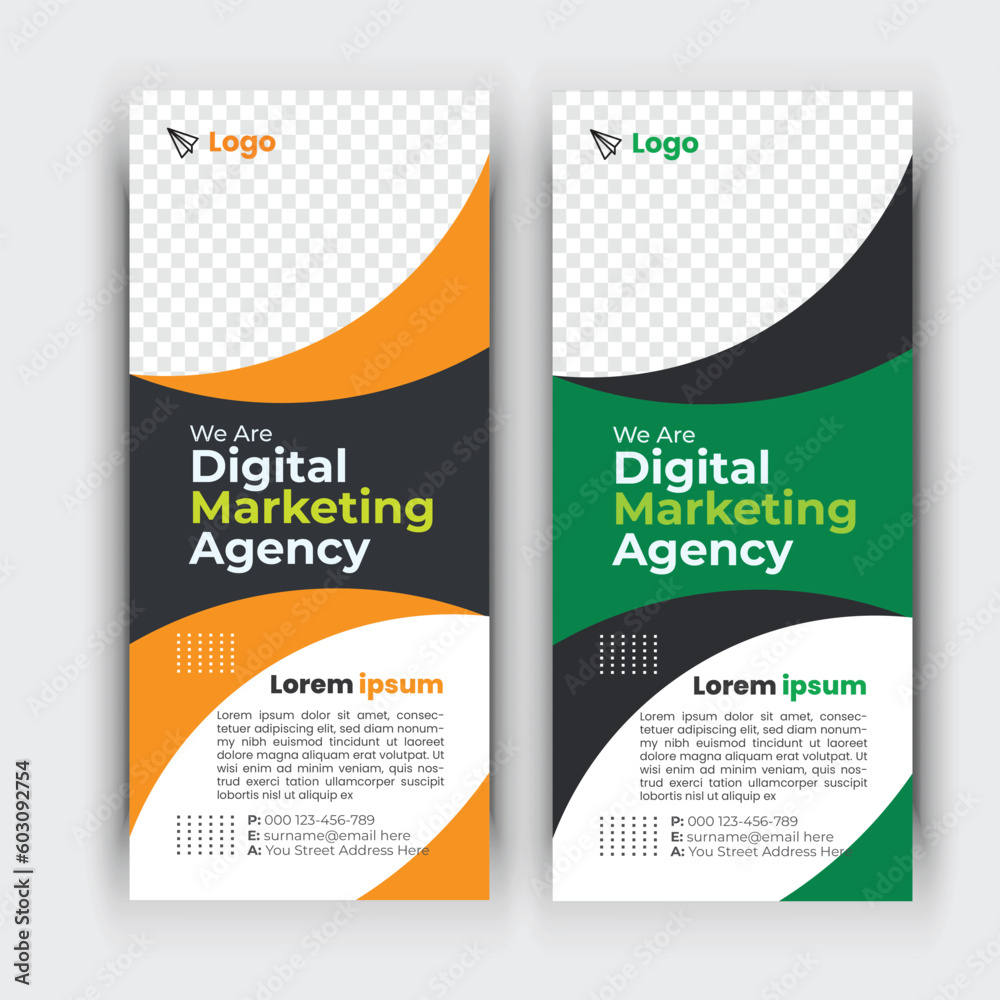 Modern roll up banner, Professional stand banner template design with creative shapes and idea. Modern roll up banner, Professional stand banner template design with creative shapes and idea.
