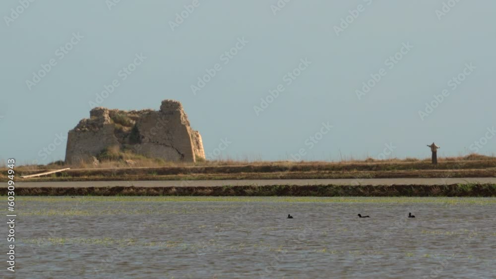 Abandoned Tower of Sant Joan in Delta del Ebro Abandoned Tower of Sant Joan in Delta del Ebro