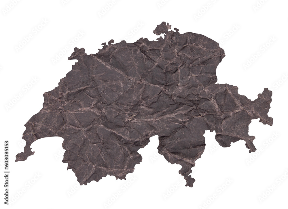 map of Switzerland on old dark crumpled grunge paper map of Switzerland on old dark crumpled grunge paper
