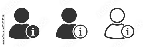 Personal information vector icons. User information icons set
