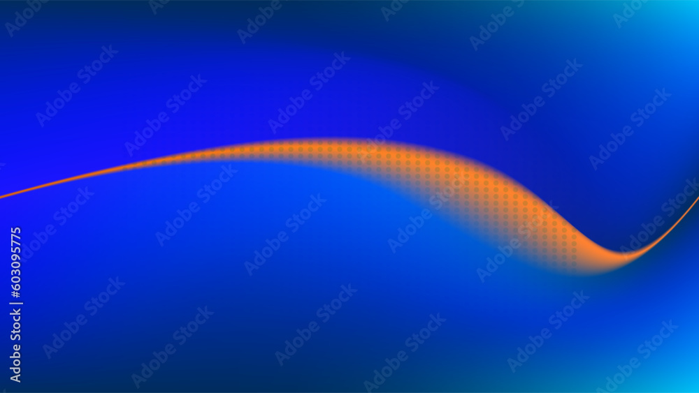 Obraz premium ABSTRACT BLURRED BACKGROUND ELEGANT GRADIENT MESH BLUE ORANGE SMOOTH COLOR DESIGN VECTOR TEMPLATE GOOD FOR MODERN WEBSITE, WALLPAPER, COVER DESIGN 