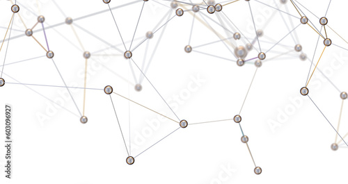 Motion of digital data flow. Communication and technology network concept with moving lines and dots