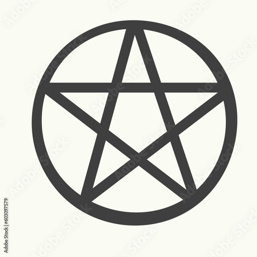 Vector illustration Neopagan Pentagram Clipart