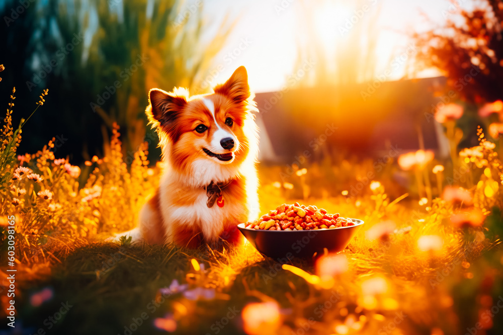 dog-with-dog-food-stock-illustration-adobe-stock