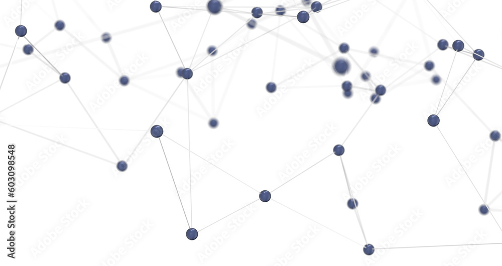 Falling cyber particles. Big data stream. 3d
