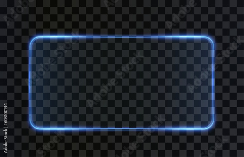 Collection of futuristic hud light blue frame. Technological background. Light glass blue frames square, oval, star, rectangle, circle. HUD PNG. Vector Illustration.	
