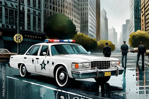 Polizei in New York gezeichnet