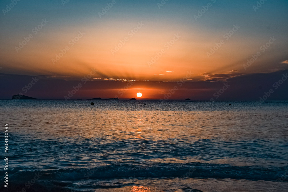 sunset over the sea