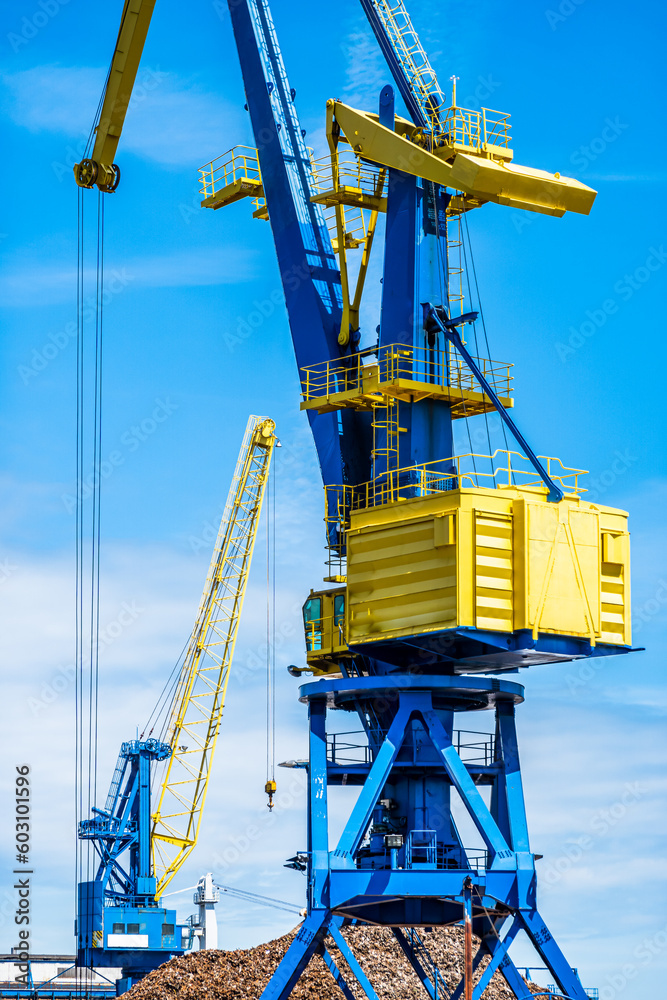 typical crane at a harbor