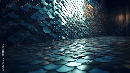 Polished tiles background, illustration. Generative AI photo