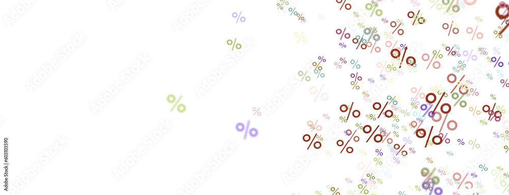 Blurred sale background. 3d - PNG transparent