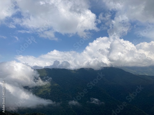 time clouds over the mountains in la Tagua  Minca  Colombia