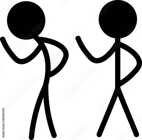 stick people in diferent poses, transparent background, stick man vector, expressions
