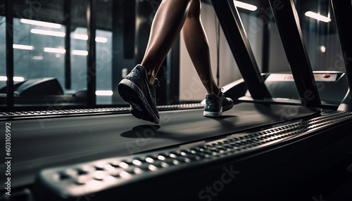 One athlete running on treadmill for wellbeing generated by AI © Jeronimo Ramos