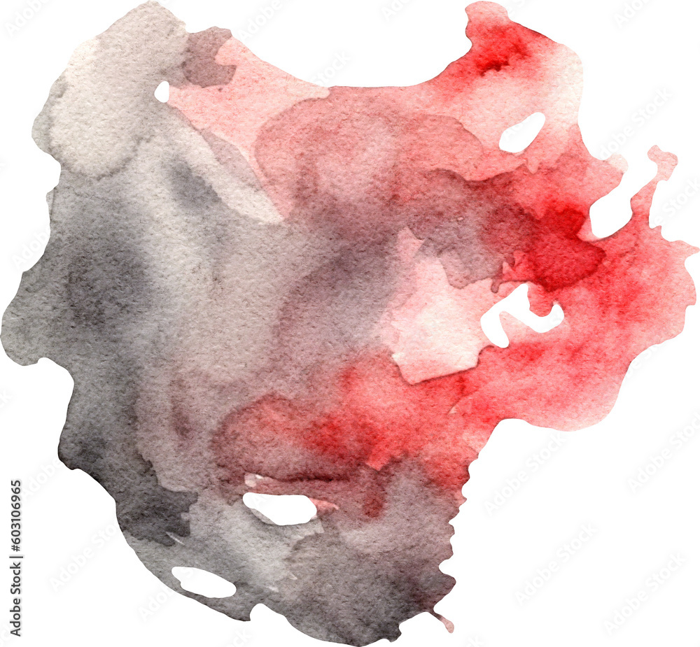 Fototapeta premium Watercolor blot illustration created with Generative AI technology