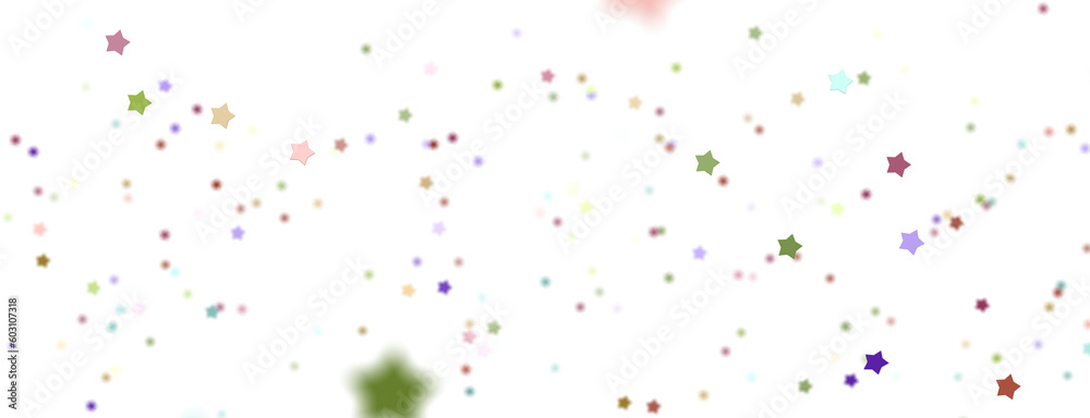 XMAS Stars - Banner with golden decoration. Festive border with falling glitter dust and stars.