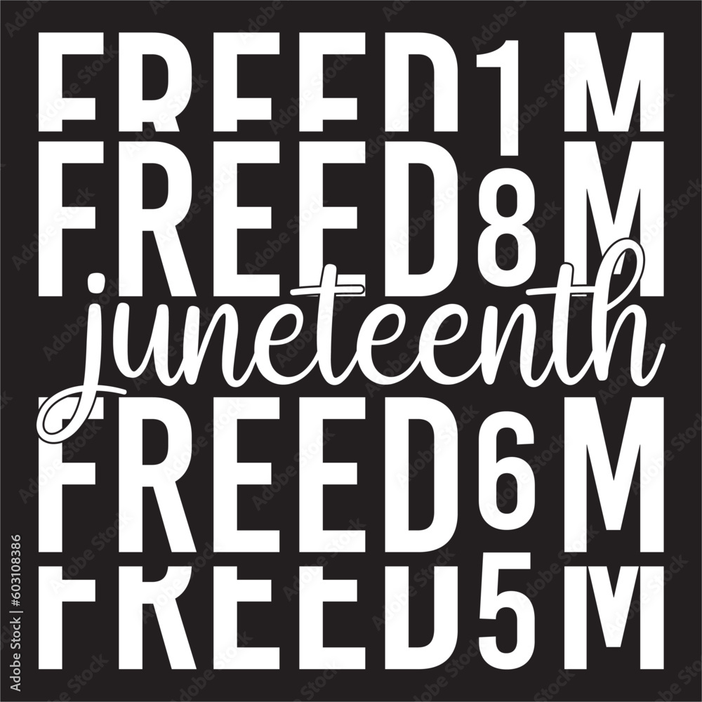 Freedom 1865 juneteenth svg design