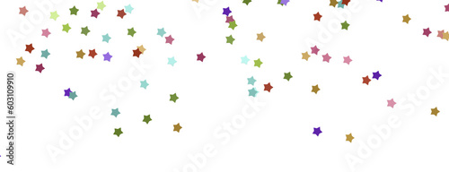 colorful Stars - stars background  sparkle lights confetti falling. magic shining Flying christmas stars on night