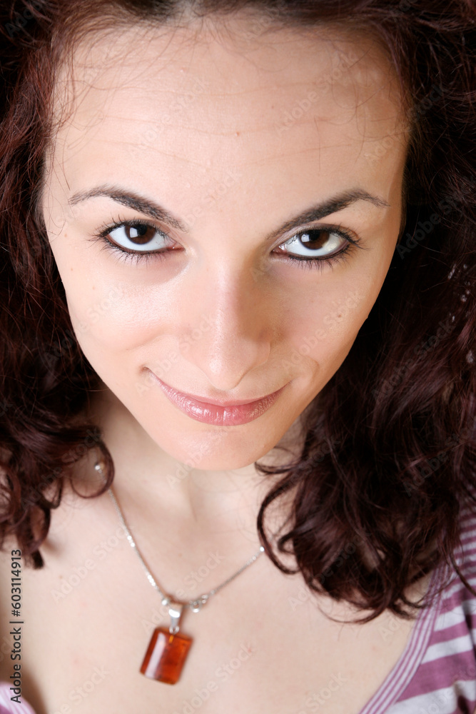 Close-up of a beautiful woman face.