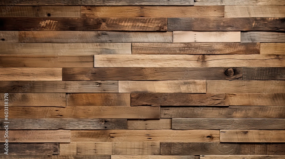 Naklejka premium Natural wood texture for background. Generative AI