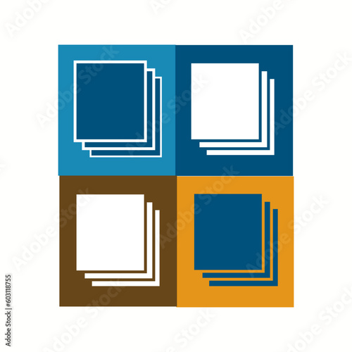 Color Clean paper icon isolated on color background.Vector