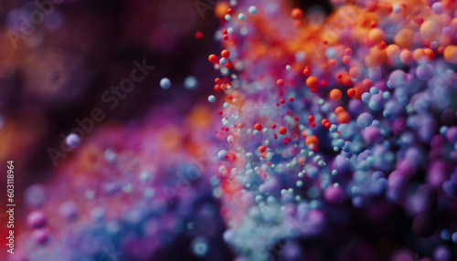 multicolored particles photo